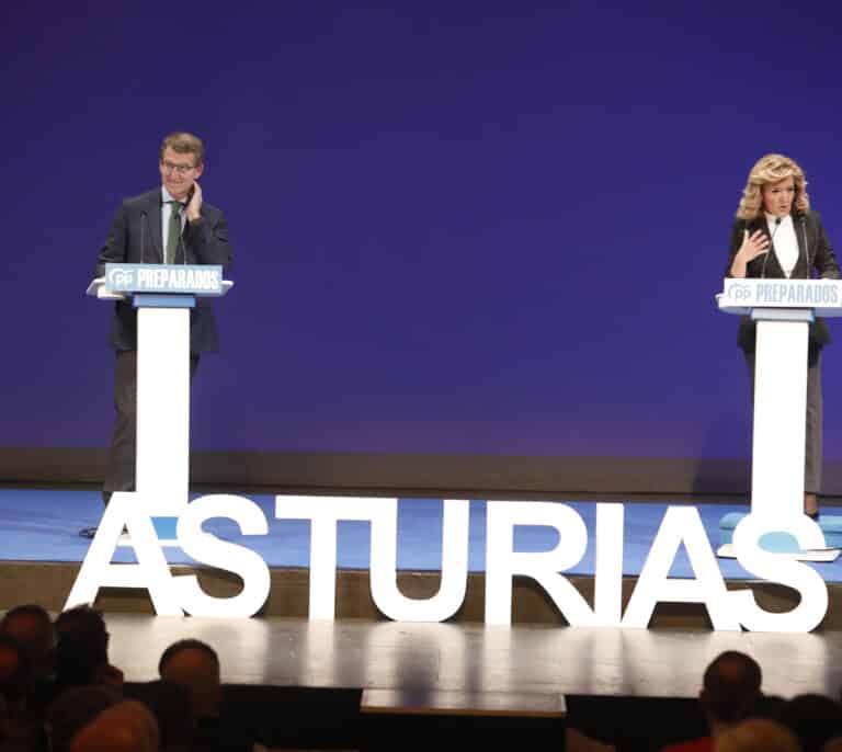 Un simpatizante de Casado interrumpe el acto de Feijóo en Asturias