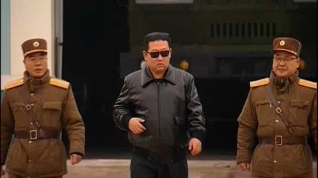 Kim Jong-un, en un fotograma del vídeo emitido por la televisión norcoreana Kim Jong-un, en un fotograma del vídeo emitido por la televisión norcoreana