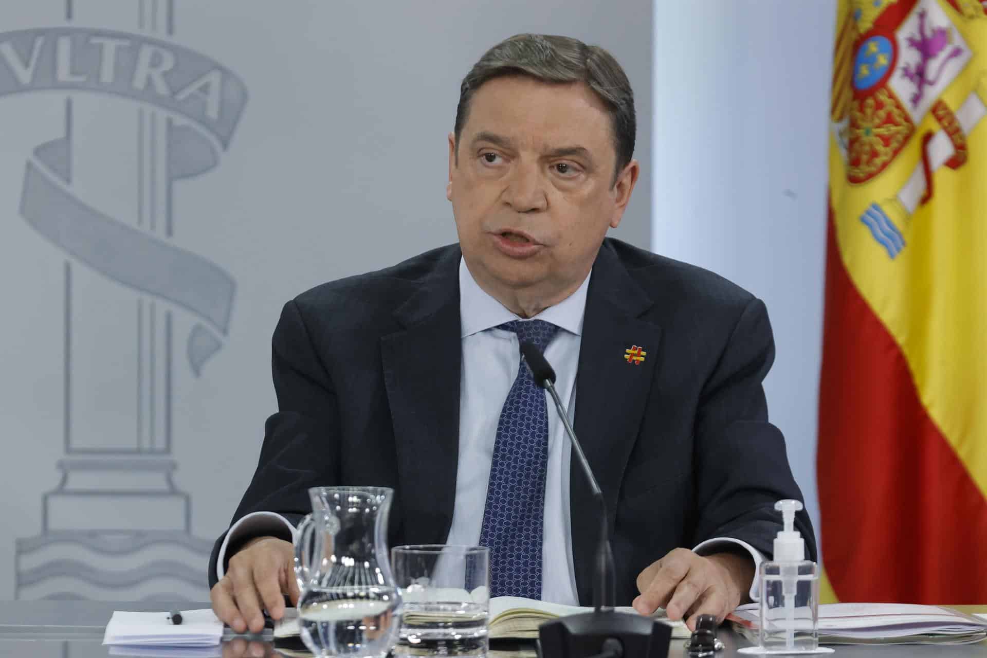 El ministro de Agricultura, Pesca y Alimentación, Luis Planas, en la rueda de prensa posterior al Consejo de Ministros.