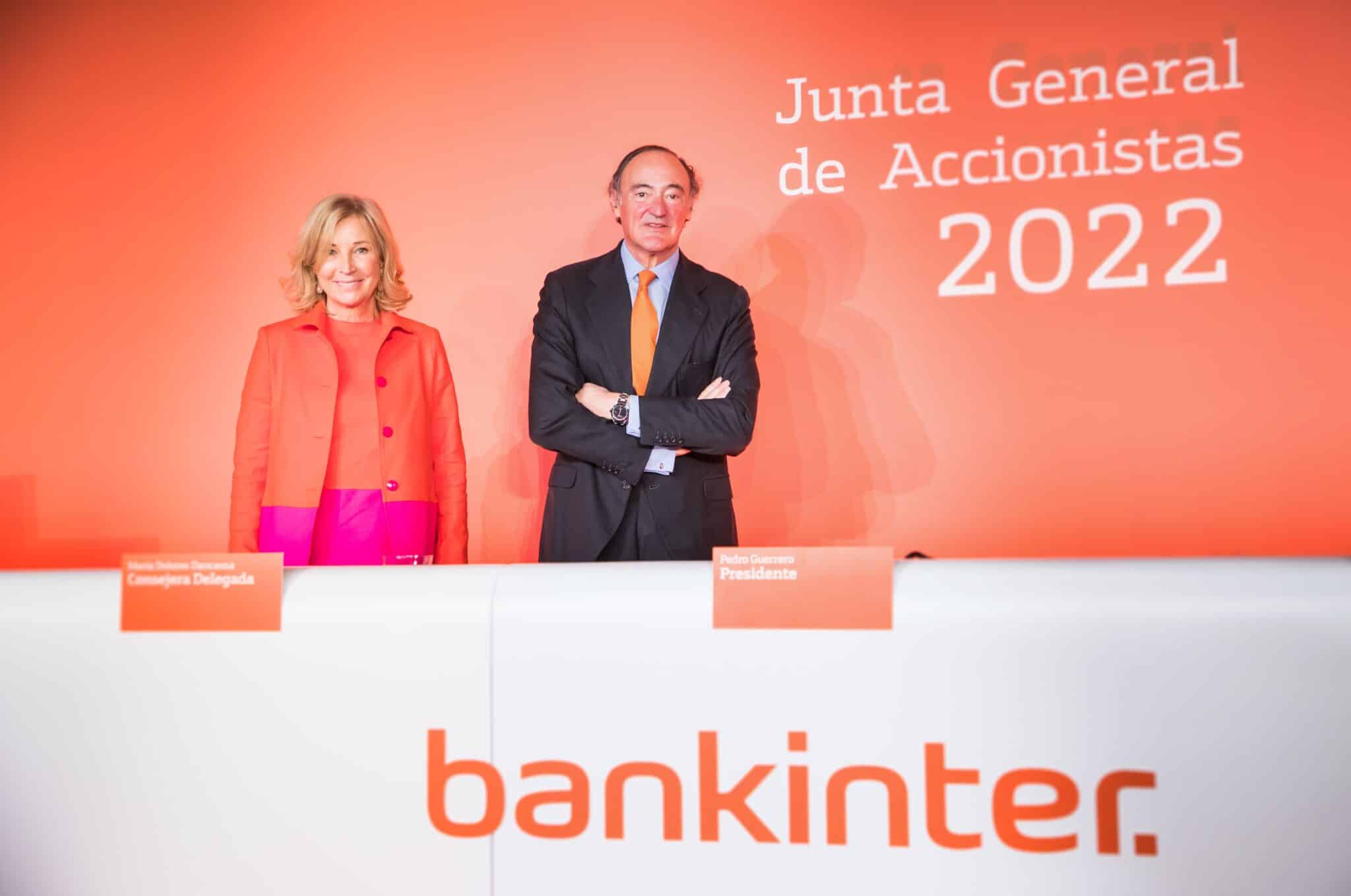 María Dolores Dancausa, CEO de Bankinter, y Pedro Guerrero, Presidente del banco