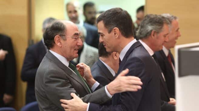 Pedro Sánchez e Ignacio Sánchez Galán en una imagen de archivo Pedro Sánchez e Ignacio Sánchez Galán en una imagen de archivo