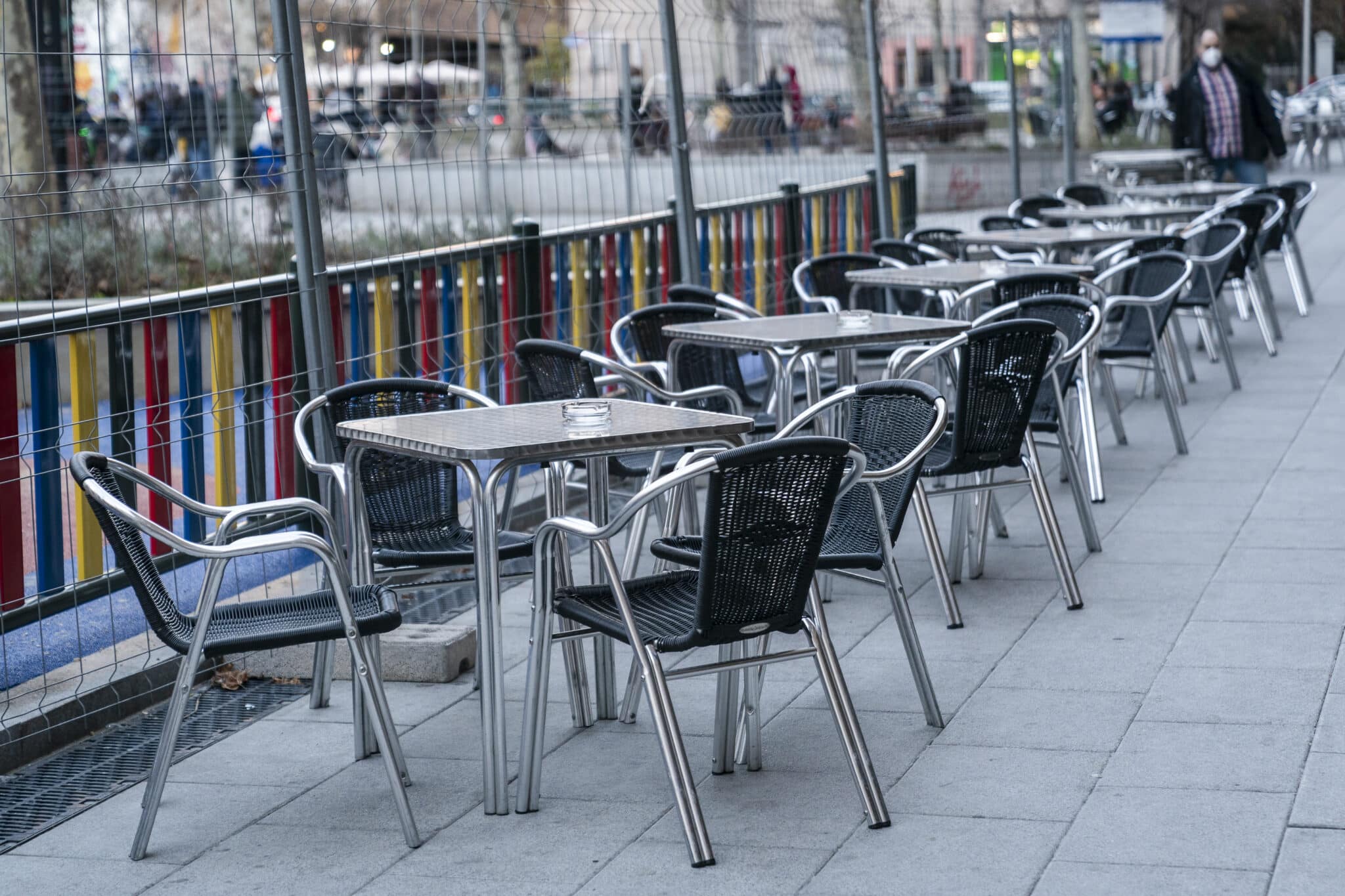 Una terraza en la calle de Gaztambide, en Madrid.