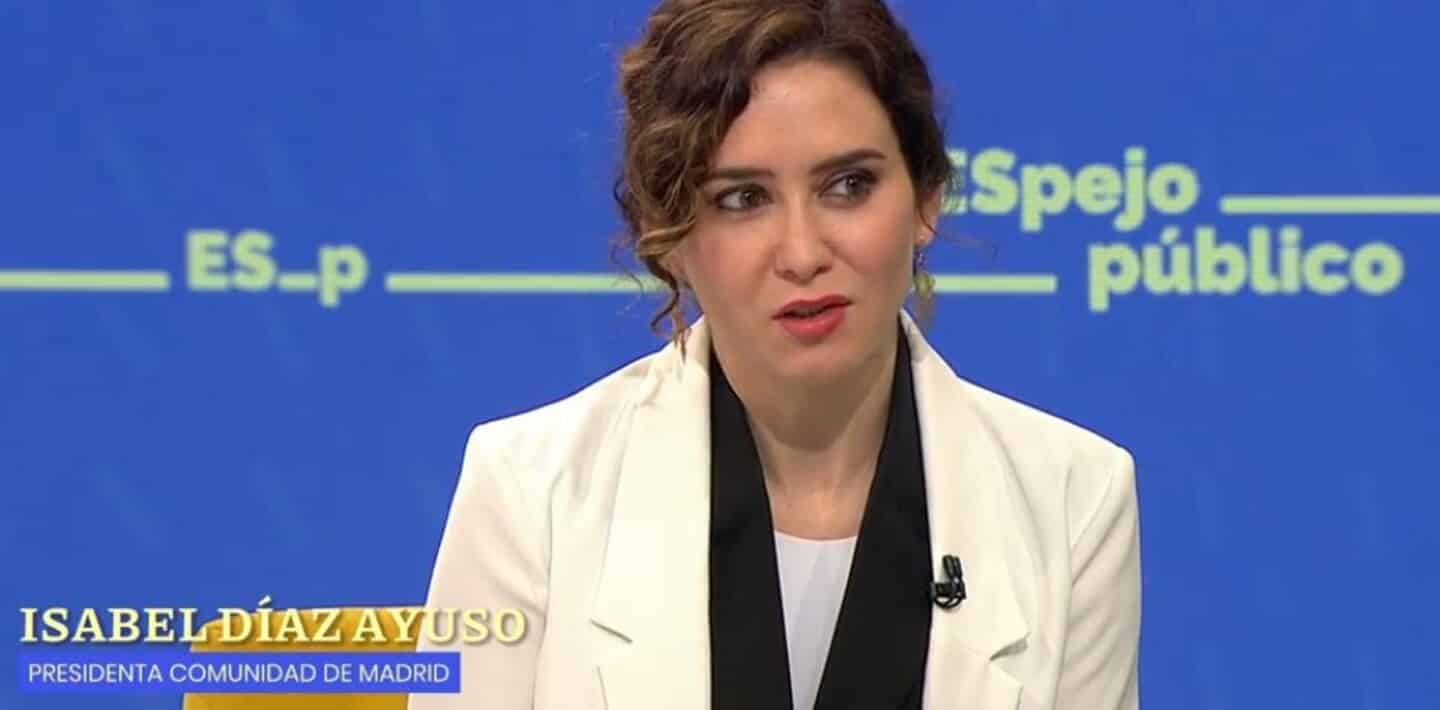 La presidenta de la Comunidad de Madrid,. Isabel Díaz Ayuso, en Espejo Público