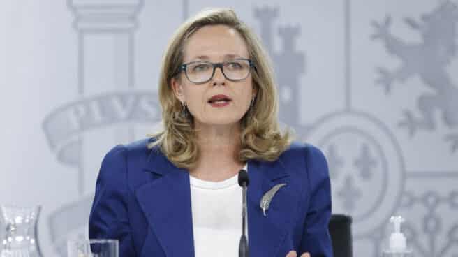 Rueda de prensa posterior al Consejo de Ministros La vicepresidenta segunda y ministra de Asuntos Económicos, Nadia Calviño.