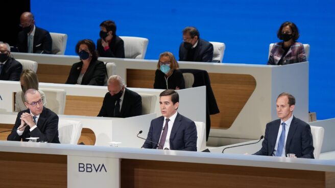 El consejo de administración de BBVA en su junta de accionistas