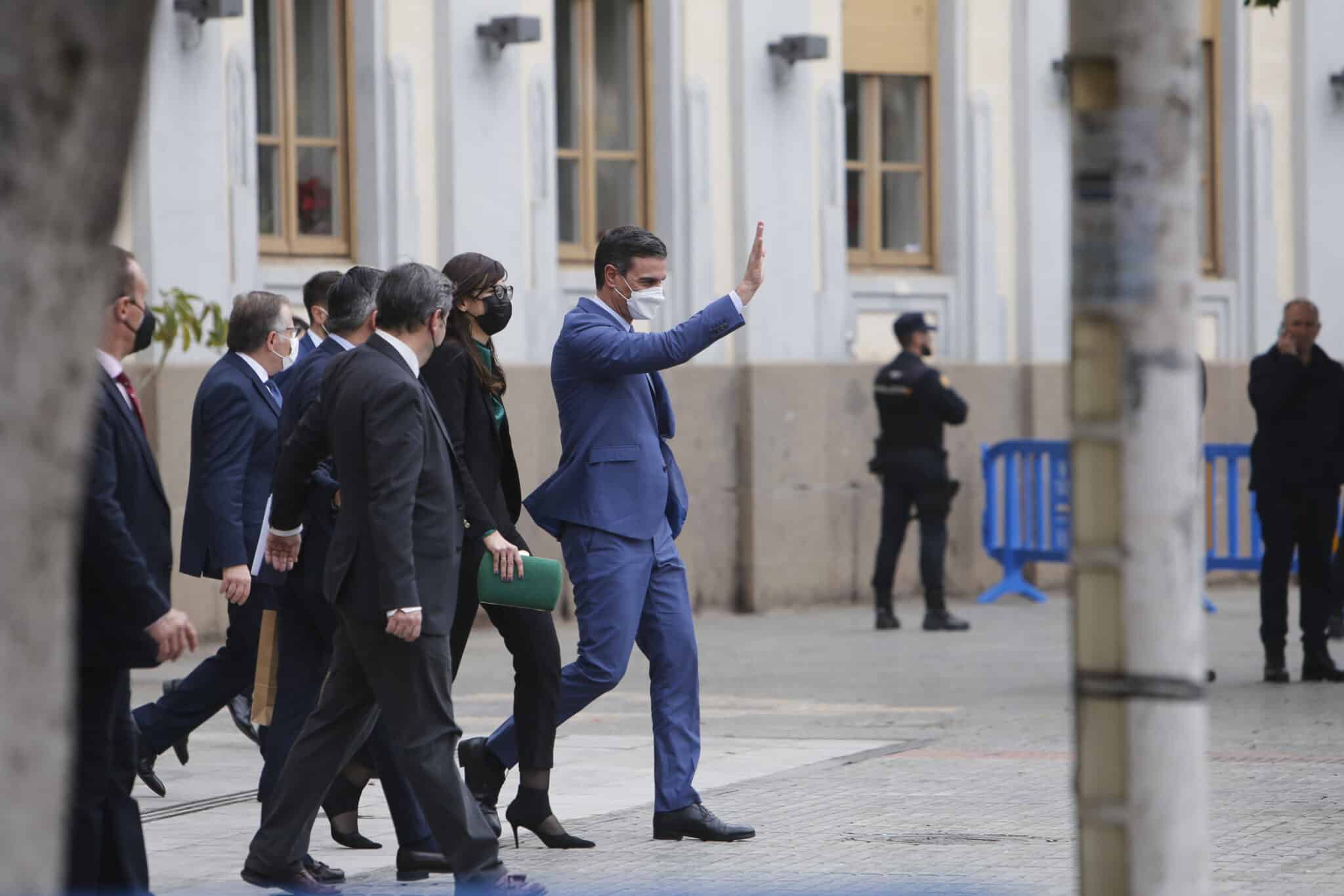 Pedro Sánchez, durante su visita a Melilla.