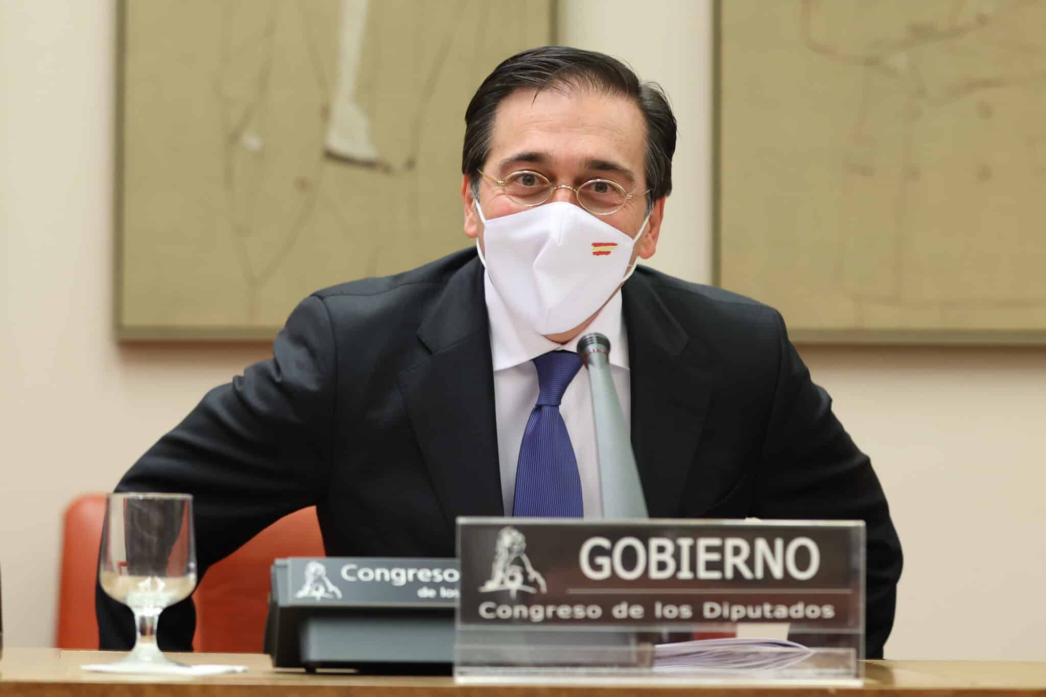 El ministro José Manuel Albares comparece en la Comisión de Asuntos Exteriores.