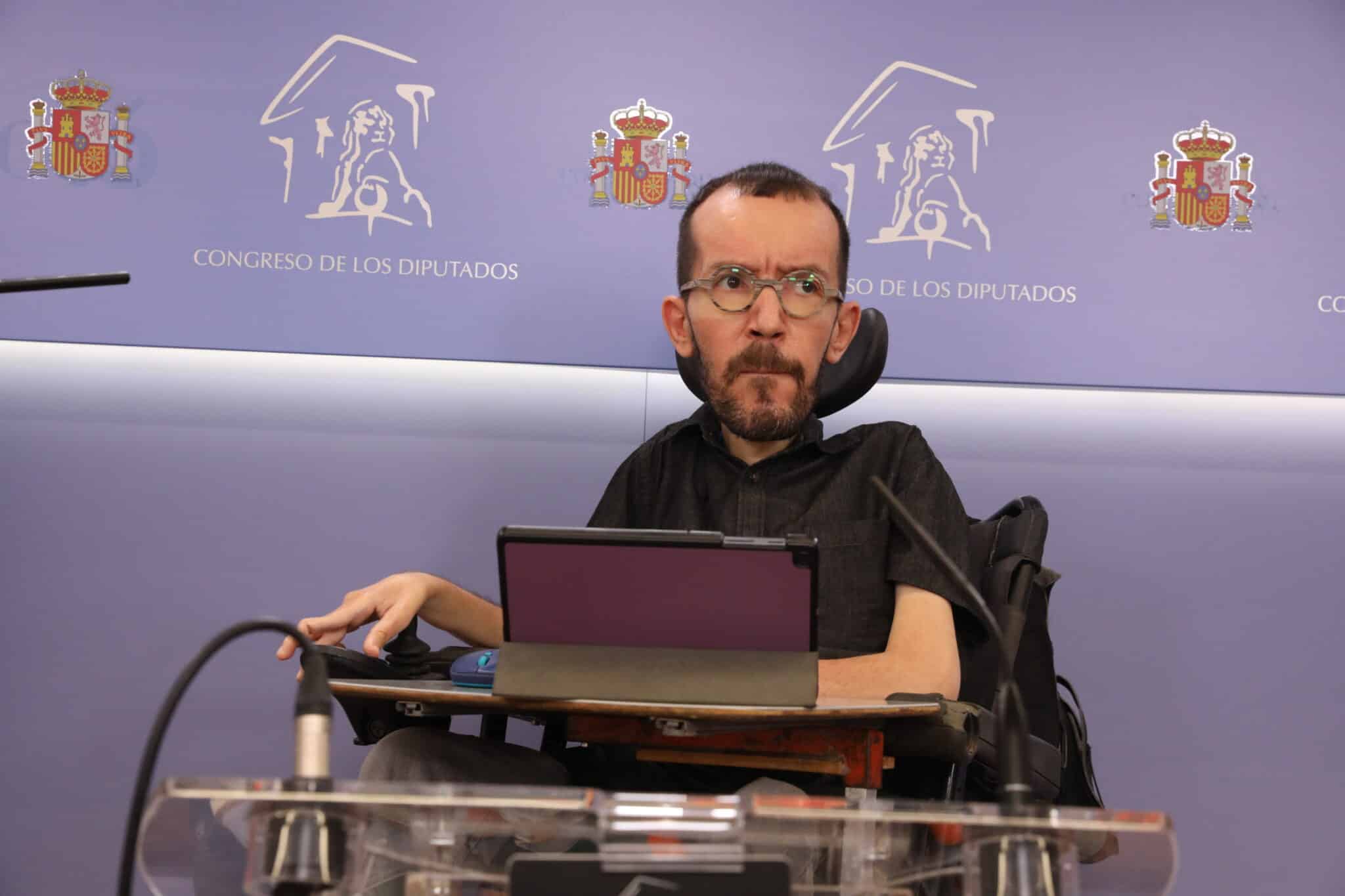 El portavoz de Unidas Podemos en el Congreso, Pablo Echenique.