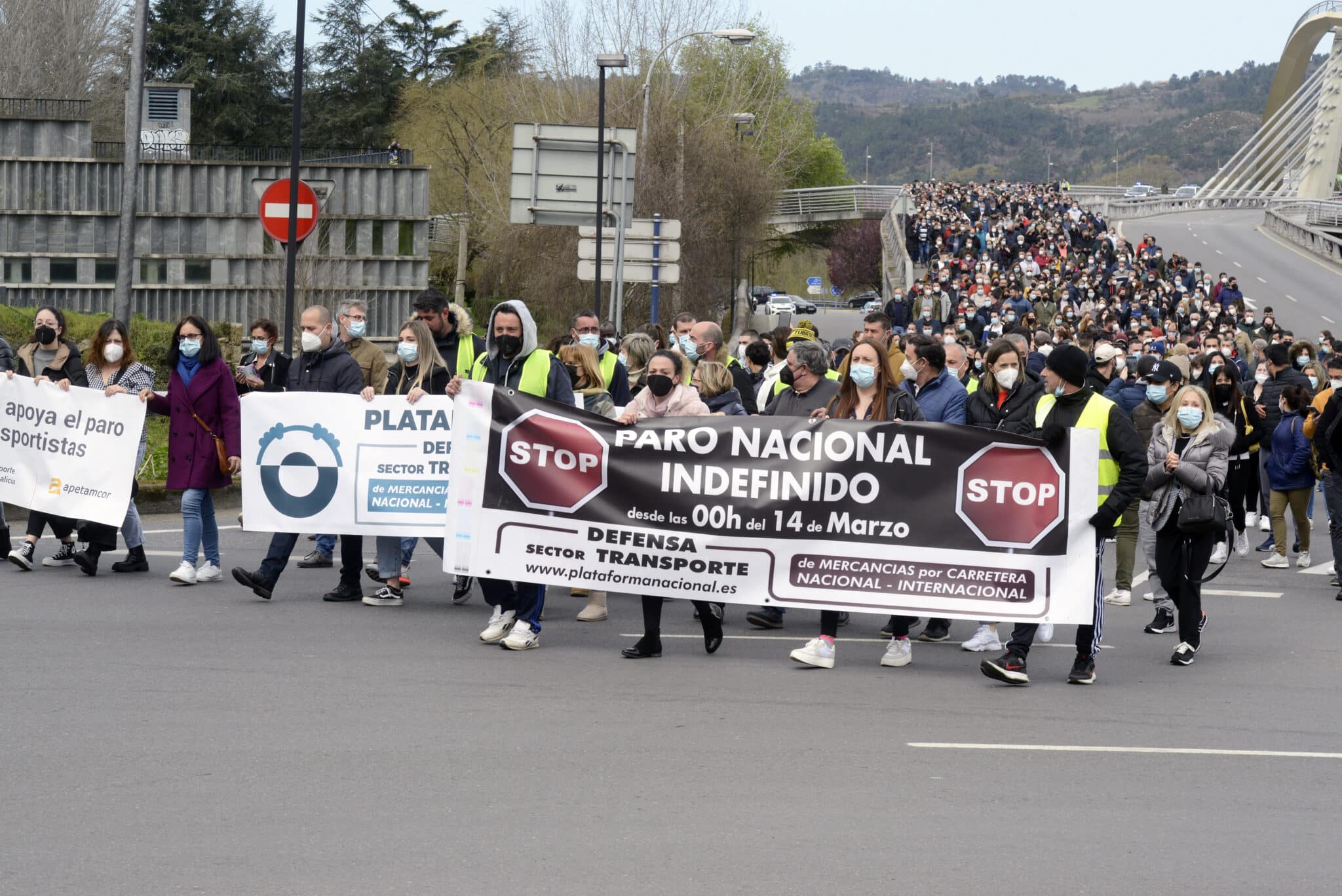 Paro de transportistas en Galicia