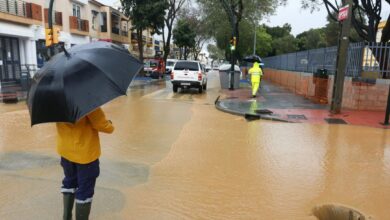 Aviso rojo por riesgo extremo de lluvias en dos comarcas de Málaga