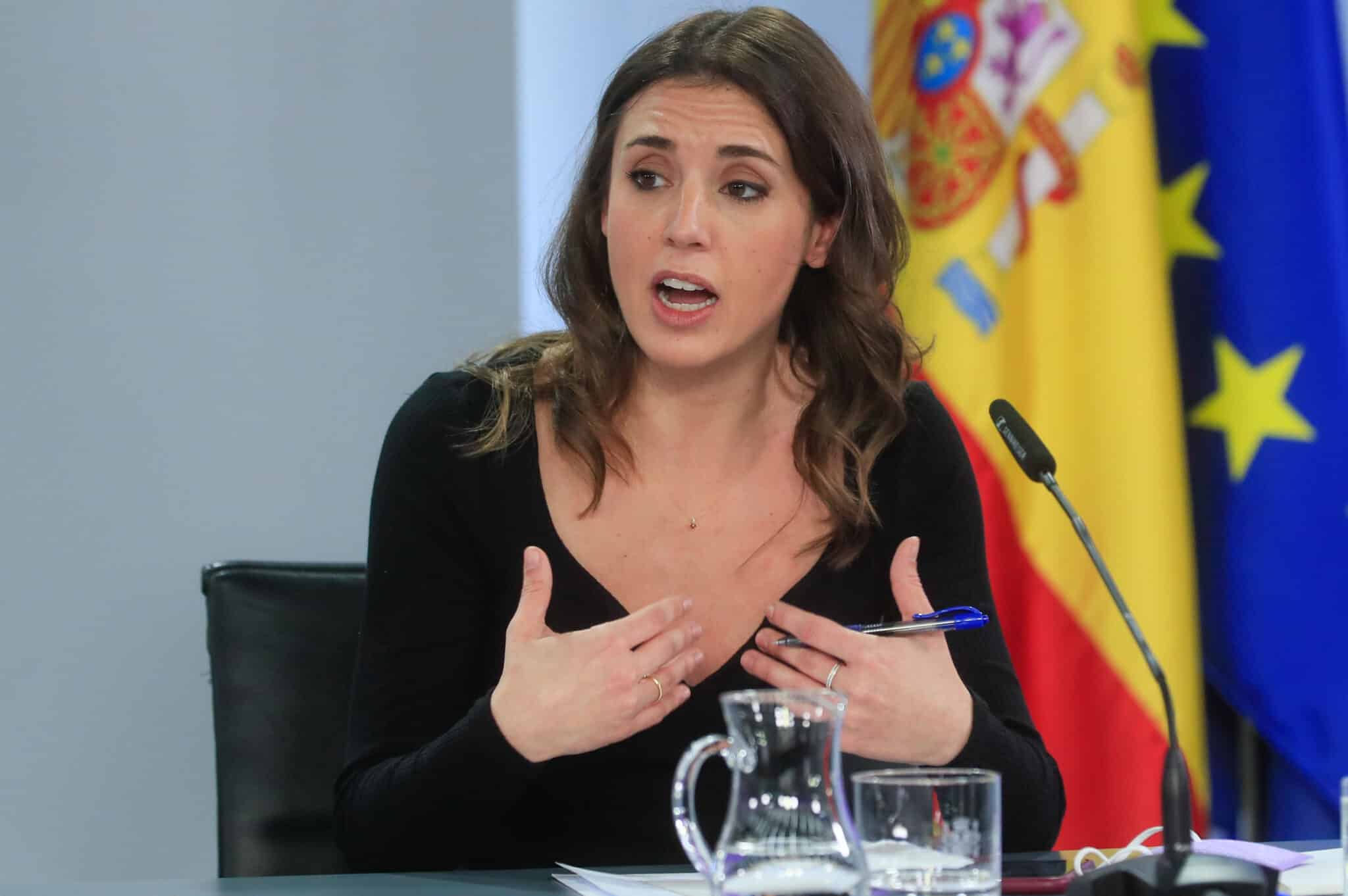 La ministra de Igualdad, Irene Montero, durante la rueda de prensa posterior al Consejo de Ministros