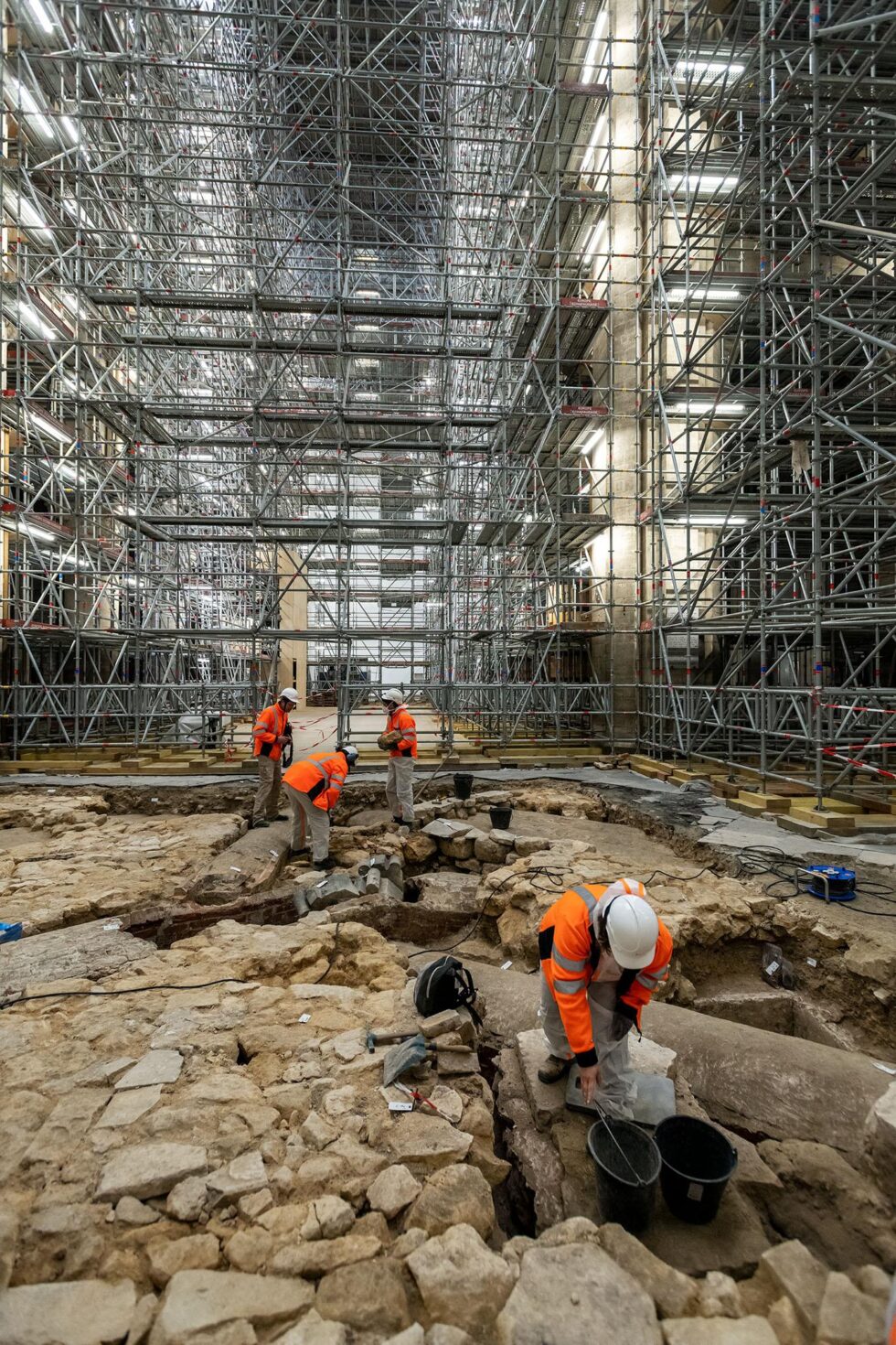 Imagen a pie de excavación en Notre-Dame