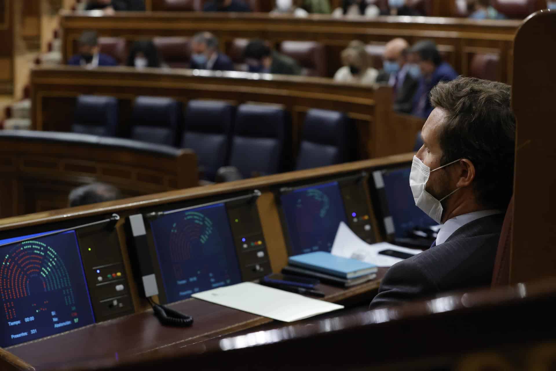 Pablo Casado, en el Congreso de los Diputados.