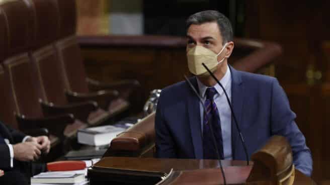 El presidente del Gobierno, Pedro Sánchez, en el Congreso de los Diputados.