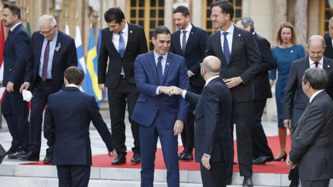 Encuentro de los jefes de Estado y de Gobierno de la Unión Europea en Versalles Pedro Sánchez en la cumbre de Versalles
