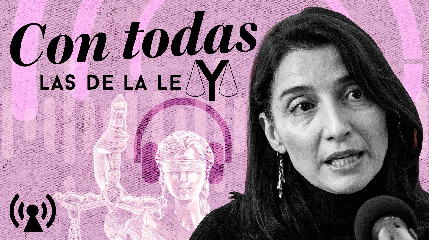 Imagen de Pilar Llop en la primera entrega del Podcast "Con todas las de la Ley" conducido por Carmen Lucas-Torres