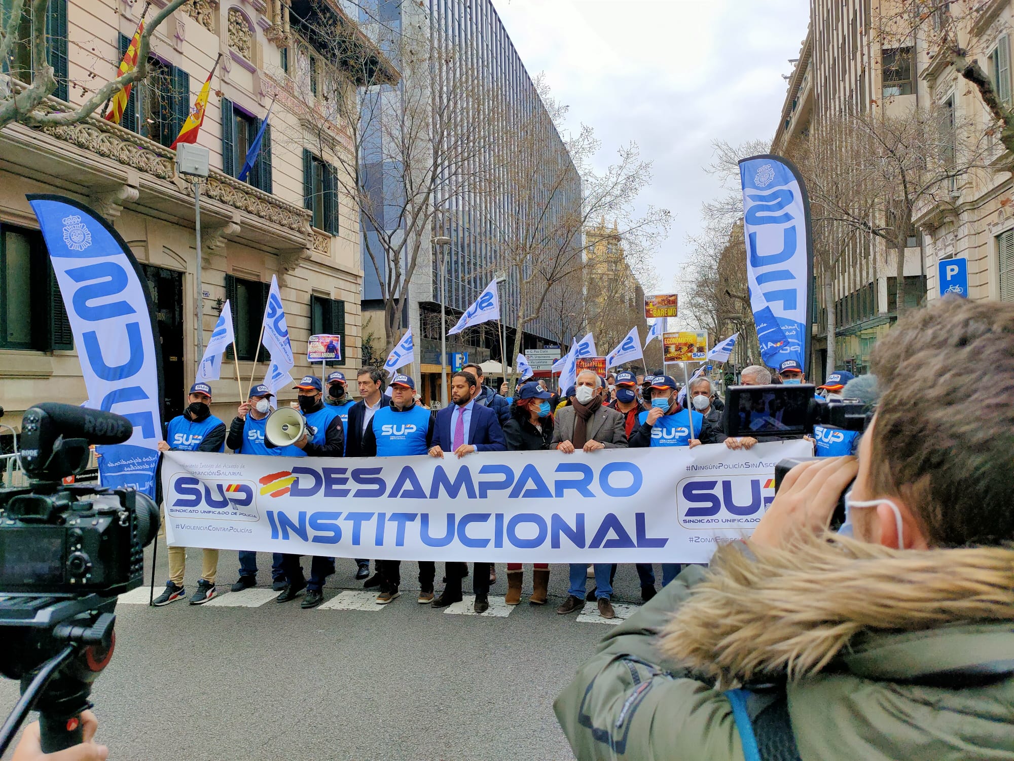 Concentración del SUP contra su situación en Cataluña