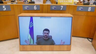 Zelensky, presidente de Ucrania: "Luchamos por la libertad y por ser europeos"