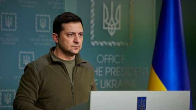 Zelensky, Presidente de Ucrania, en una intervención pública.