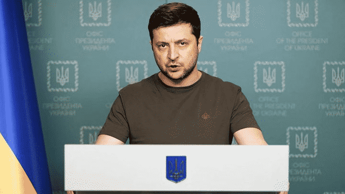 Volodymyr Zelensky, en una intervención pública.