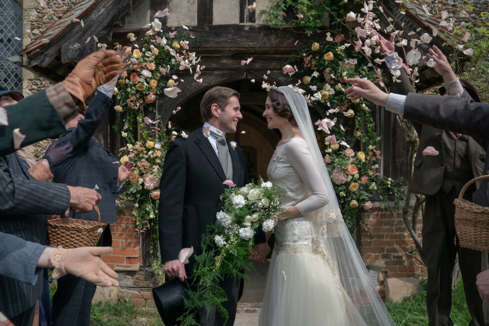 Escena de una boda en "Downton Abbey: una nueva era", la película