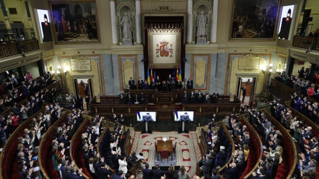 El presidente ucraniano, Volodimir Zelenski, interviene en el Congreso El presidente ucraniano, Volodimir Zelenski, interviene en el Congreso
