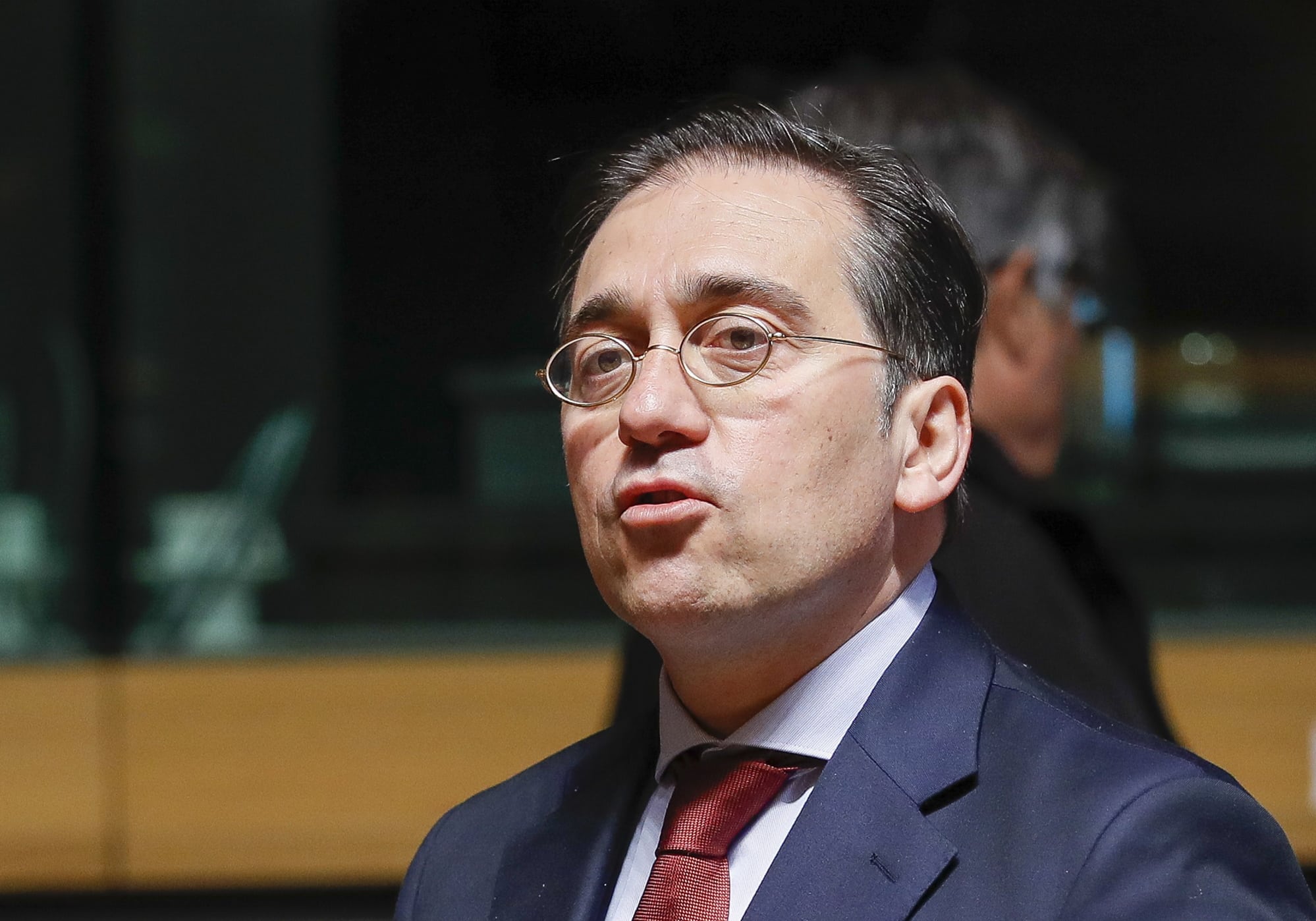 El ministro español de Asuntos Exteriores, José Manuel Albares, al inicio del consejo de Asuntos Exteriores en Luxemburgo