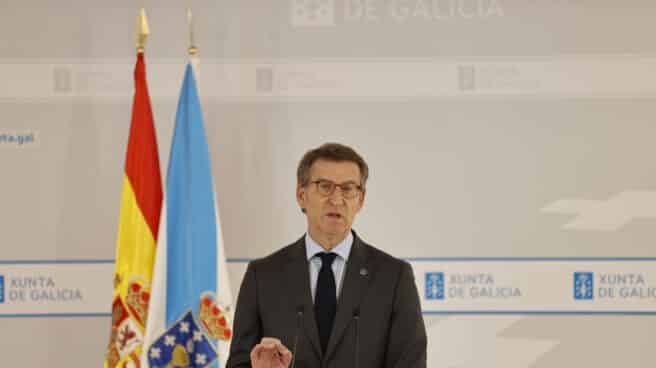 Rueda de prensa tras reunión del Consello El presidente de la Xunta, Alberto Núñez Feijóo, comparece ante los medios de comunicación tras haber presidido este viernes la reunión semanal con su equipo de gobierno