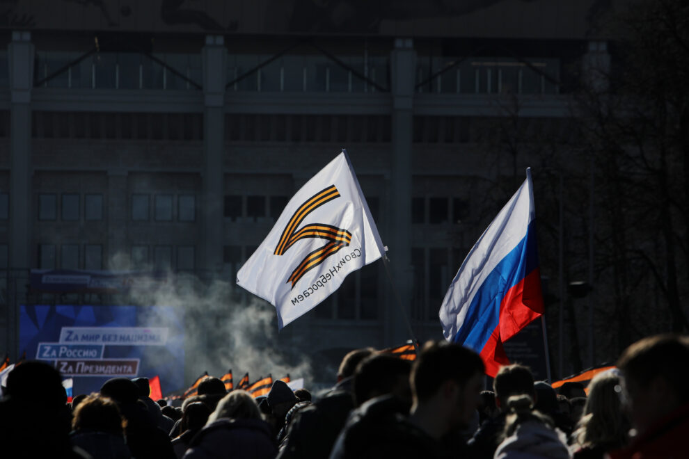 Marcha de celebración del aniversario de la anexión de Crimea a Rusia el pasado 18 de marzo. 
