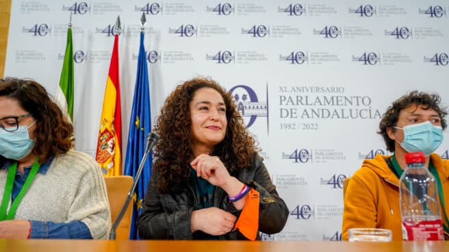 La ultraizquierda andaluza está haciendo el ridículo La portavoz del grupo parlamentario Unidas Podemos por Andalucía, Inmaculada Nieto, en rueda de prensa en el Parlamento de Andalucía