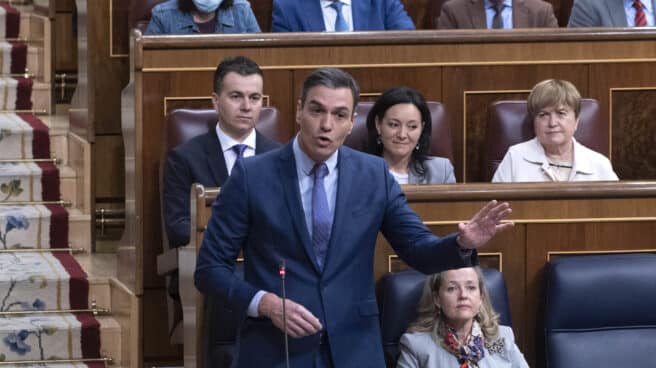 Pedro Sánchez, en el Congreso. Pedro Sánchez, en una intervención el Congreso. de los Diputados