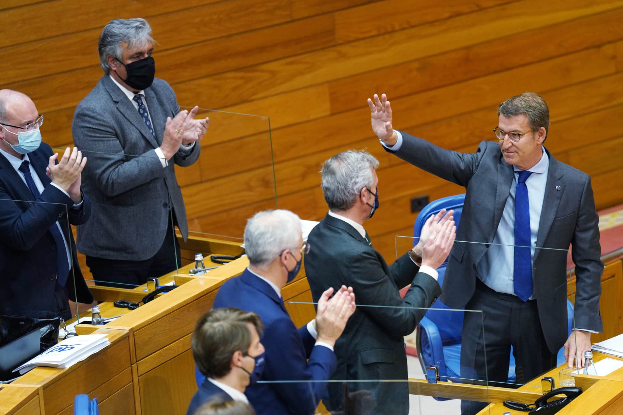 Feijóo, en el Parlamento de Galicia.
