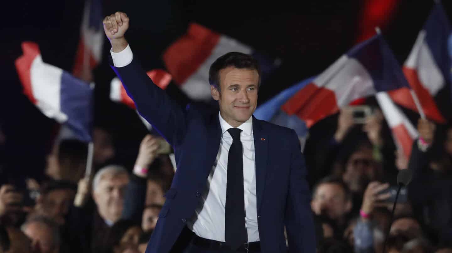 Emmanuel Macron da su discurso de victoria en el Campo de Marte
