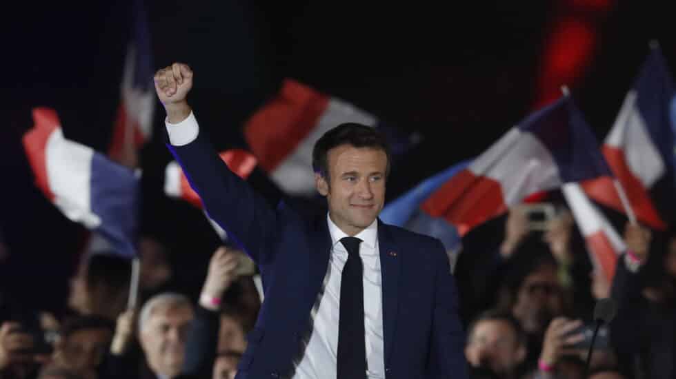 Emmanuel Macron da su discurso de victoria en el Campo de Marte
