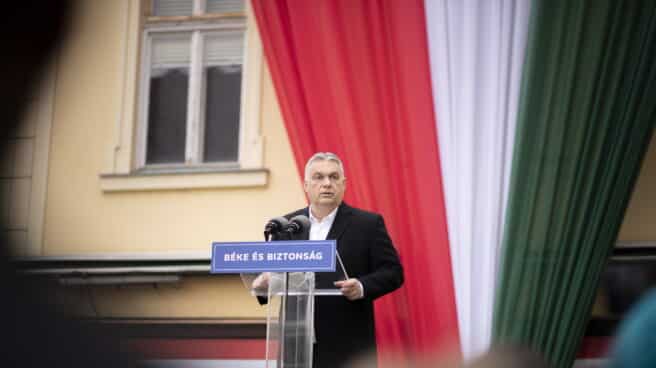 Viktor Orban gana por cuarta vez consecutiva El primer ministro de Hungría, Viktor Orban, en su último mitin electoral