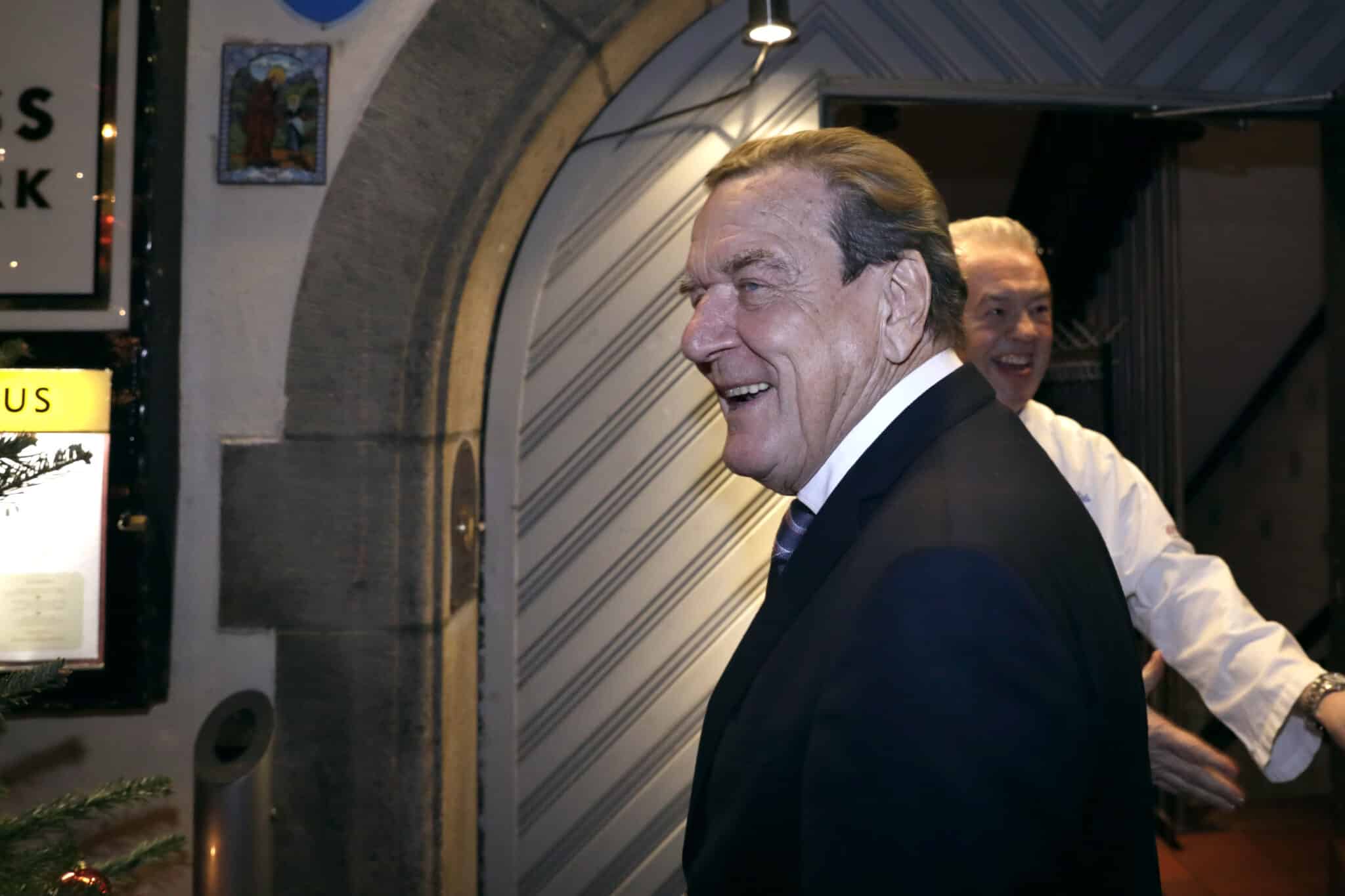 El ex canciller alemán Gerhard Schröder, en una celebración en Berlín