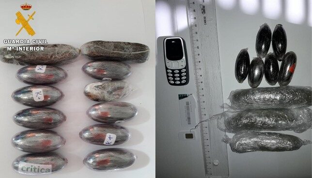 Detenido un hombre sorprendido al lanzar diez bellotas de hachís desde la calle al patio de cárcel de Melilla