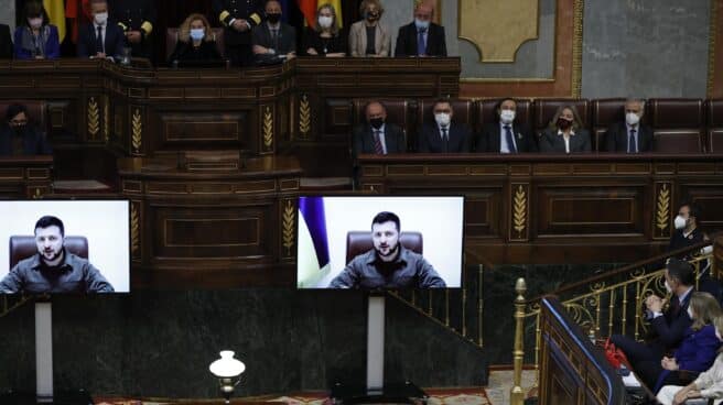 El presidente ucraniano, Volodimir Zelenski, interviene en el Congreso El presidente ucraniano, Volodimir Zelenski, interviene en el Congreso