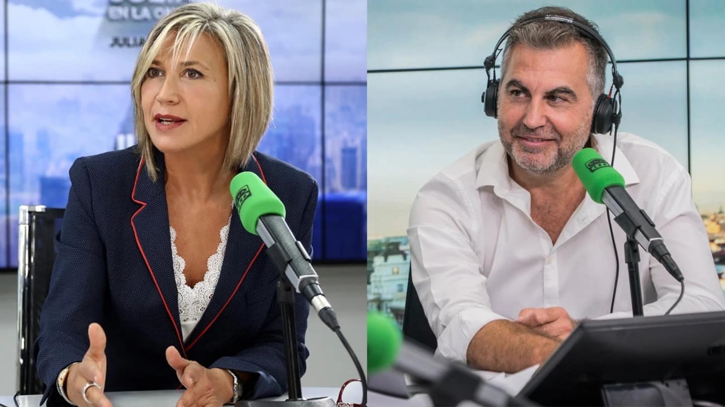 Julia Otero y Carlos Alsina en sus programas de radio