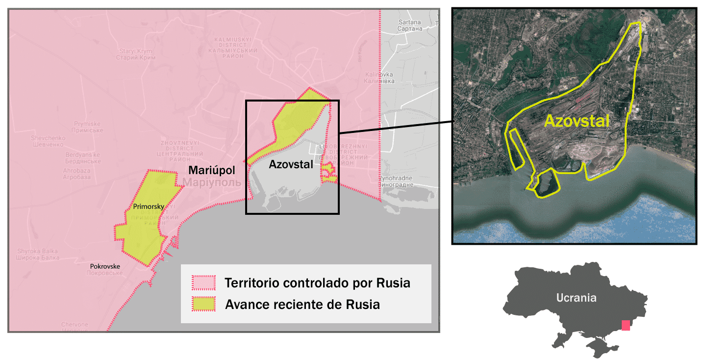 Azovstal, el último reducto ucraniano.