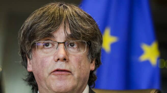 El exlíder catalán y eurodiputado Carles Puigdemont durante una rueda de prensa en el Parlamento Europeo en Bruselas El exlíder catalán y eurodiputado Carles Puigdemont durante una rueda de prensa en el Parlamento Europeo en Bruselas