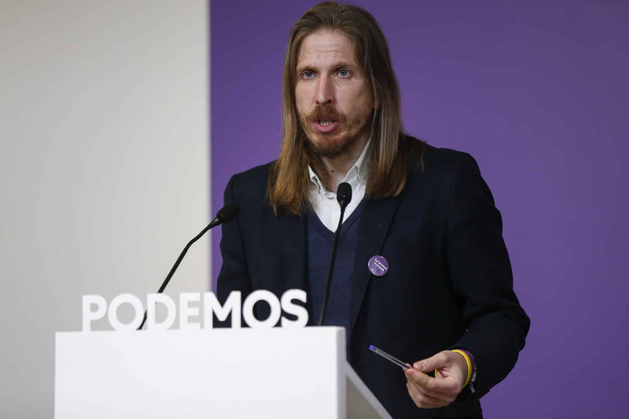 El portavoz de Unidas Podemos Pablo Fernández.