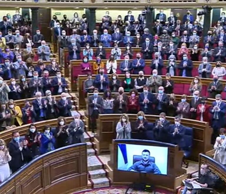 Siga en directo el discurso de Zelenski ante el Congreso de España