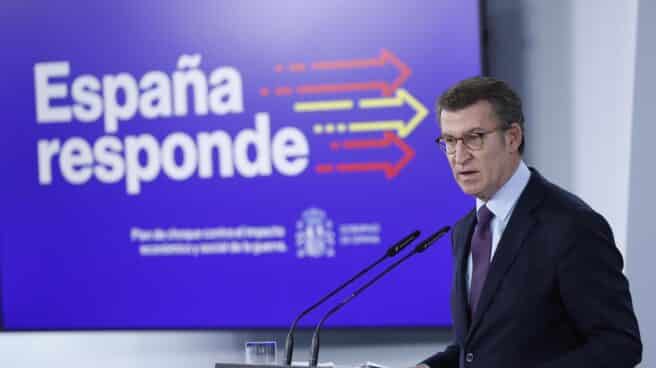 Alberto Núñez Feijóo, en Moncloa tras su reunión con Pedro Sánchez. Alberto Núñez Feijóo, en Moncloa tras su reunión con Pedro Sánchez.