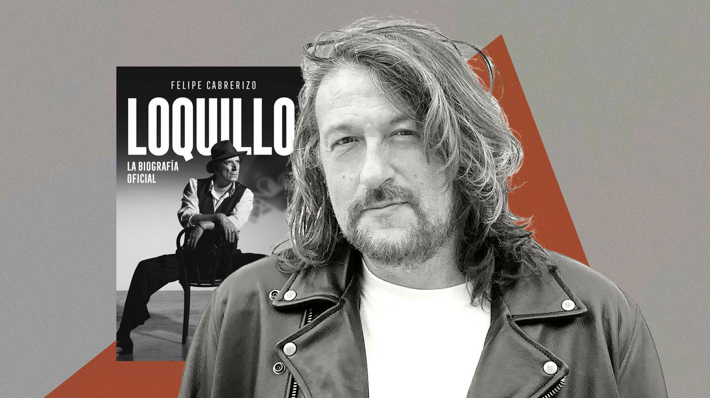 El periodista Felipe Cabrerizo y su libro titulado "Loquillo. La biografía oficial" que trata sobre el cantante del rock español