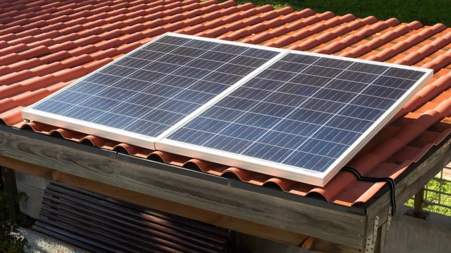 Panel solar fotovoltaico en un tejado. Panel solar fotovoltaico en un tejado.