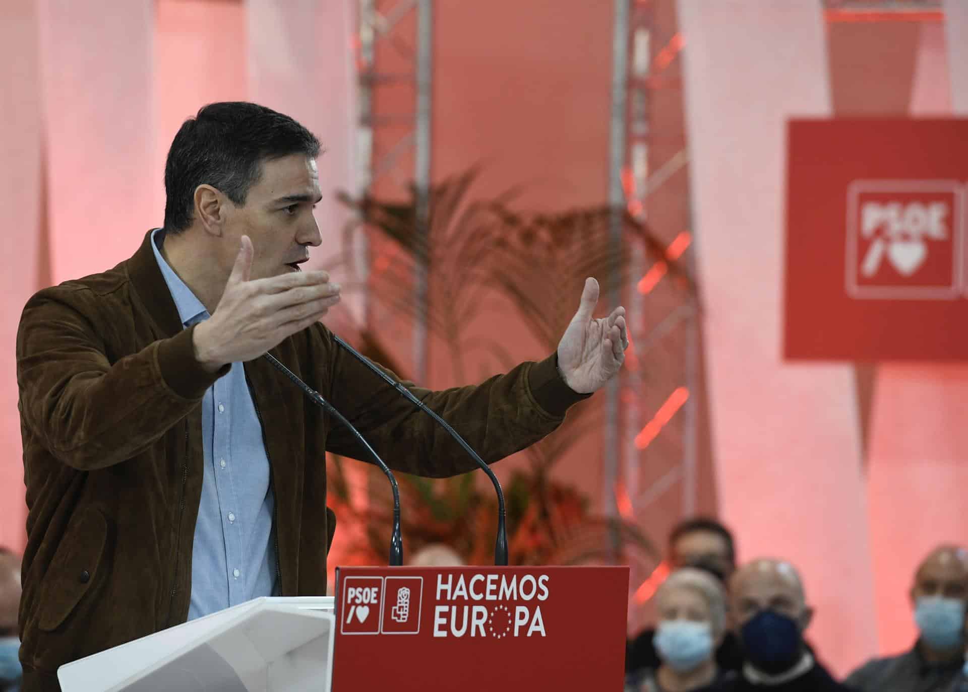 Pedro Sánchez, en un acto del PSOE en Madrid.