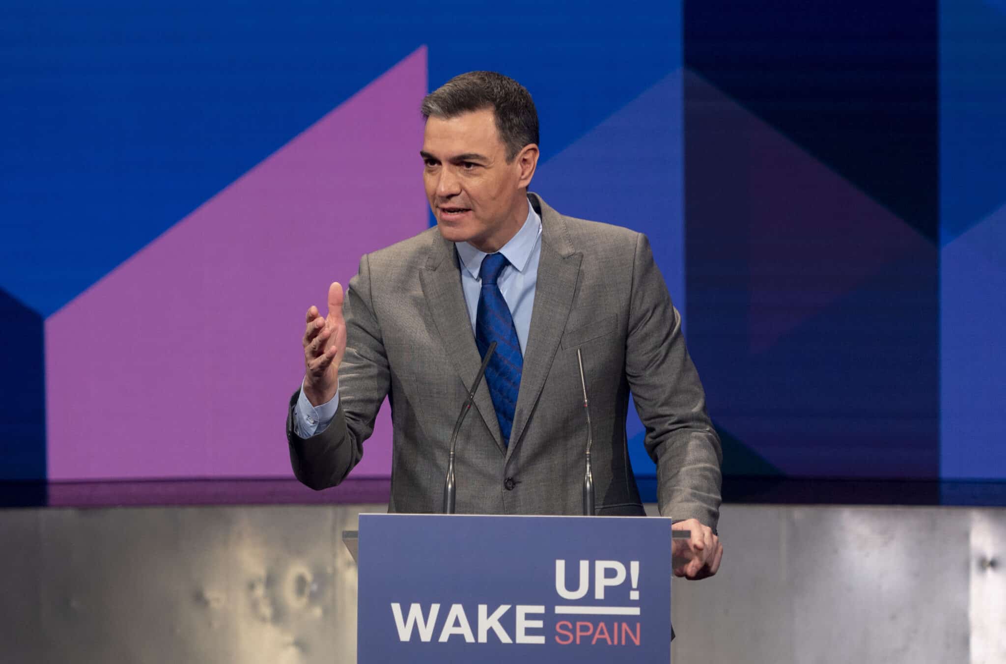 El presidente del Gobierno, Pedro Sánchez, interviene en la inauguración de la segunda edición del foro económico español ‘Wake Up, Spain
