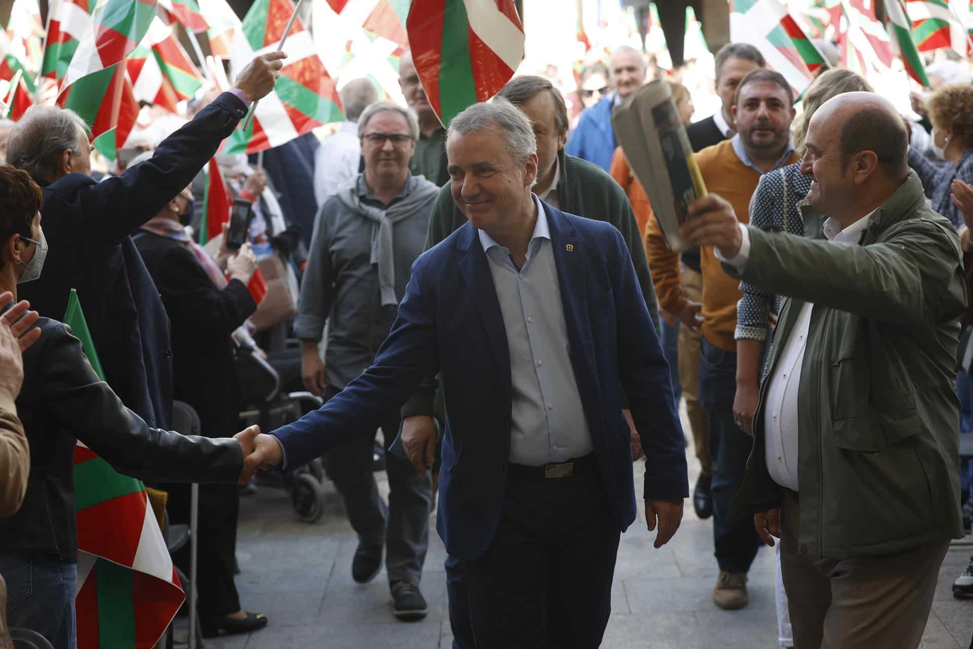 Celebración del Aberri Eguna en la Plaza Nueva de Bilbao.