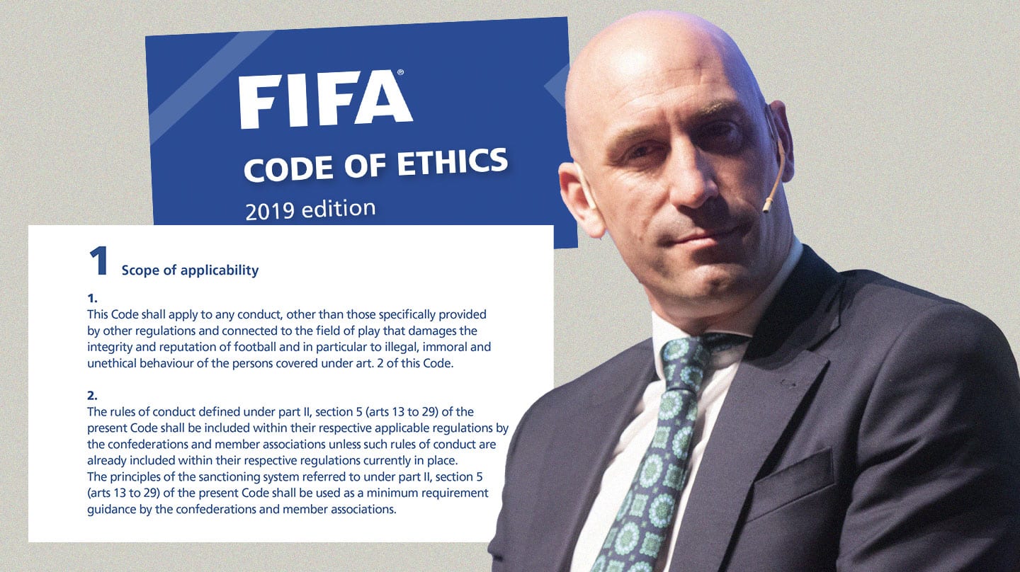 La RFEF incumple la orden de la FIFA al no incluir en su código ético la cuantía de las sanciones